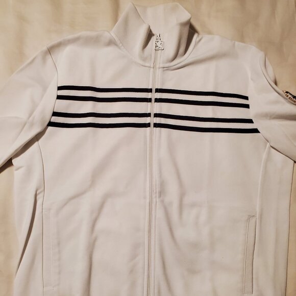 Express White Full Zip Track Jacket Mens Large - Picture 2 of 10